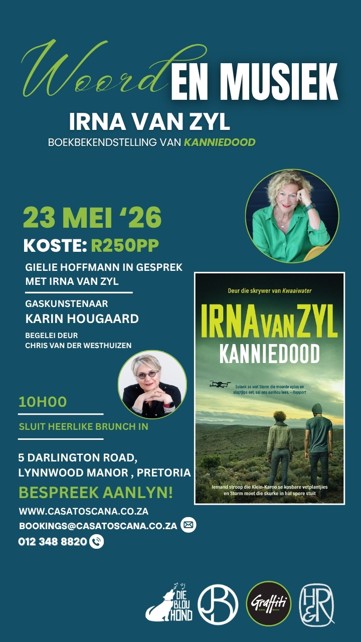 Woord &amp; Musiek met Irna van Zyl - Boekbekendstelling van Kanniedood