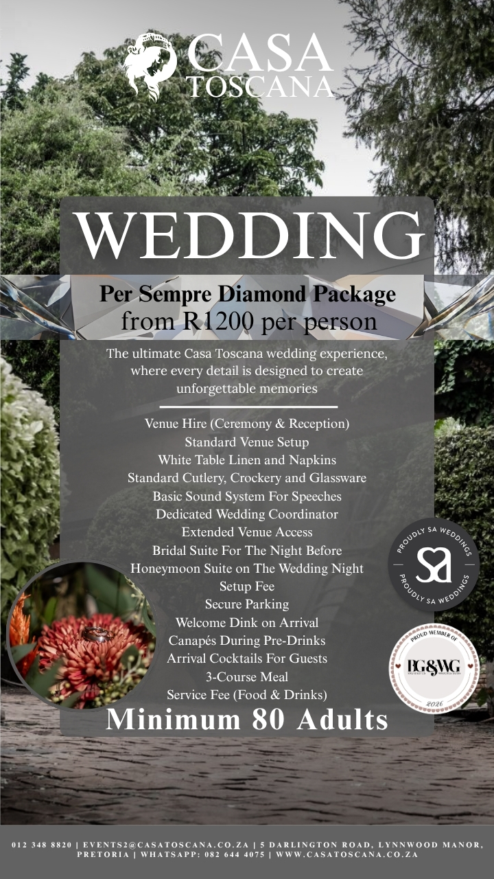 Rubica Weddings - Per Sempre Diamond Package