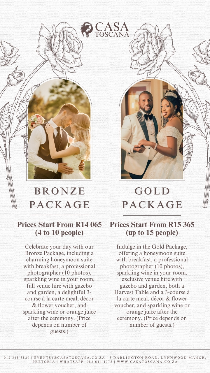 Elope Weddings - Bronze &amp; Gold Package