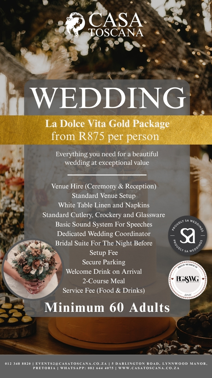 Rubica Weddings - La Dolce Vita Gold Package